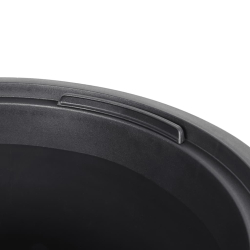 Donica z pojemnikiem wewnętrznym, antracyt, 18/45 L, PP, prążki