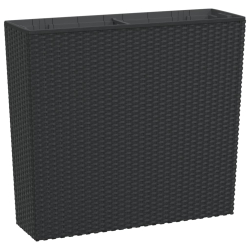 Donica z pojemnikiem wewnętrznym, antracyt, 12/44 L, rattan PP