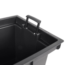 Donica z pojemnikiem wewnętrznym, antracyt, 12/44 L, rattan PP