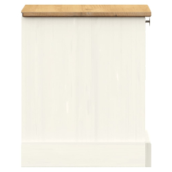 Szafka nocna VIGO, biała, 42x35x40 cm, lite drewno sosnowe