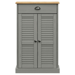 Szafka na buty VIGO, szara, 60x35x96 cm, lite drewno sosnowe