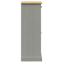 Szafka na buty VIGO, szara, 60x35x96 cm, lite drewno sosnowe