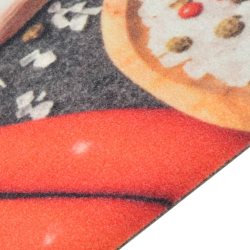 Dywanik kuchenny, wzór w warzywa, 60x180 cm, aksamit