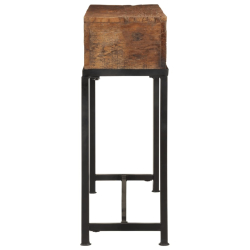 Stolik konsolowy, 110x30x80 cm, lite drewno z odzysku