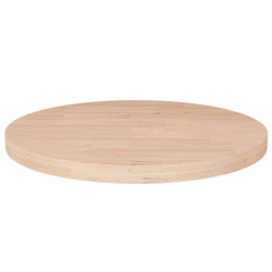 Okrągły blat do stolika, Ø40x2,5 cm, surowe drewno dębowe