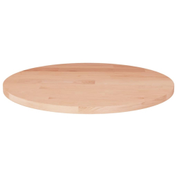 Okrągły blat do stolika, Ø50x1,5 cm, surowe drewno dębowe