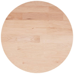 Okrągły blat do stolika, Ø50x1,5 cm, surowe drewno dębowe