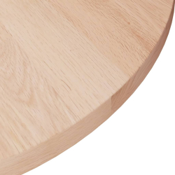 Okrągły blat do stolika, Ø50x1,5 cm, surowe drewno dębowe