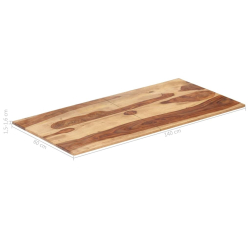 Blat stołu, lite drewno sheesham, 15-16 mm, 60x140 cm