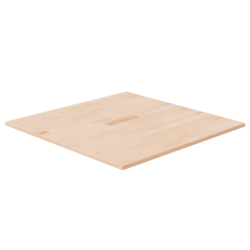 Kwadratowy blat do stolika, 70x70x1,5 cm, surowe drewno dębowe