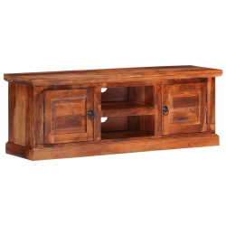 Szafka pod TV z drzwiczkami, 112x30x40 cm, lite drewno akacjowe