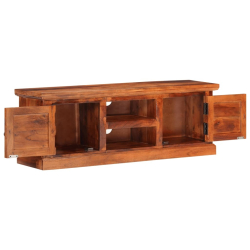 Szafka pod TV z drzwiczkami, 112x30x40 cm, lite drewno akacjowe