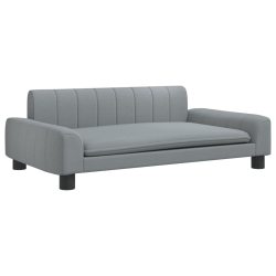 Sofa dla dzieci, jasnoszara, 90x53x30 cm, obita tkaniną