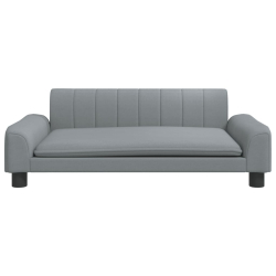 Sofa dla dzieci, jasnoszara, 90x53x30 cm, obita tkaniną