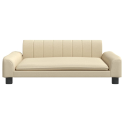 Sofa dla dzieci, kremowa, 90x53x30 cm, obita tkaniną