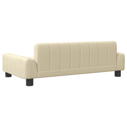 Sofa dla dzieci, kremowa, 90x53x30 cm, obita tkaniną