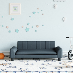 Sofa dla dzieci, ciemnoszara, 90x53x30 cm, obita tkaniną