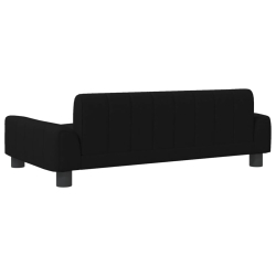 Sofa dla dzieci, czarna, 90x53x30 cm, obita tkaniną