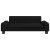 Sofa dla dzieci, czarna, 90x53x30 cm, obita tkaniną