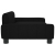 Sofa dla dzieci, czarna, 90x53x30 cm, obita tkaniną