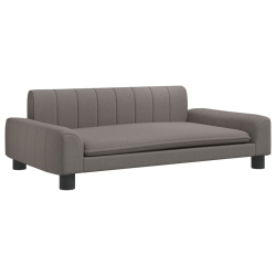 Sofa dla dzieci, kolor taupe, 90x53x30 cm, obita tkaniną