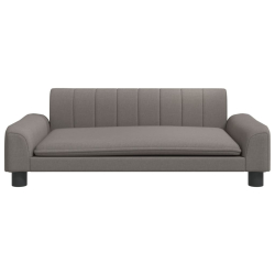 Sofa dla dzieci, kolor taupe, 90x53x30 cm, obita tkaniną