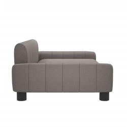 Sofa dla dzieci, kolor taupe, 90x53x30 cm, obita tkaniną