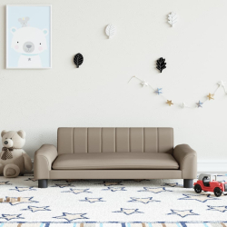 Sofa dla dzieci, cappuccino, 90x53x30 cm, sztuczna skóra