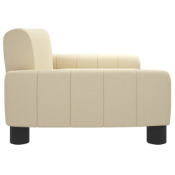 Sofa dla dzieci, kremowa, 70x45x30 cm, obita tkaniną