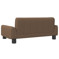 Sofa dla dzieci, brązowa, 70x45x30 cm, obita tkaniną