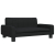 Sofa dla dzieci, czarna, 70x45x30 cm, obita tkaniną