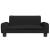 Sofa dla dzieci, czarna, 70x45x30 cm, obita tkaniną