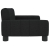 Sofa dla dzieci, czarna, 70x45x30 cm, obita tkaniną