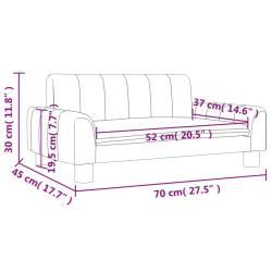 Sofa dla dzieci, cappuccino, 70x45x30 cm, sztuczna skóra