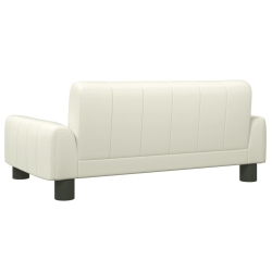 Sofa dla dzieci, kremowa, 70x45x30 cm, sztuczna skóra