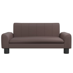 Sofa dla dzieci, brązowa, 70x45x30 cm, sztuczna skóra