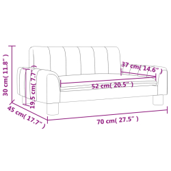 Sofa dla dzieci, kolor taupe, 70x45x30 cm, obita tkaniną