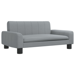 Sofa dla dzieci, jasnoszara, 70x45x30 cm, obita tkaniną