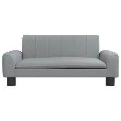 Sofa dla dzieci, jasnoszara, 70x45x30 cm, obita tkaniną