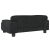 Sofa dla dzieci, czarna, 70x45x30 cm, aksamit