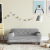 Sofa dla dzieci, jasnoszara, 70x45x30 cm, aksamit