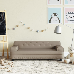 Sofa dla dzieci, cappuccino, 90x53x30 cm, sztuczna skóra