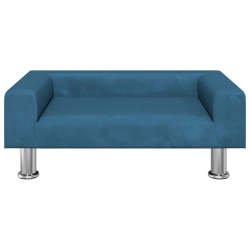 Sofa dla dzieci, niebieska, 70x45x26,5 cm, aksamit