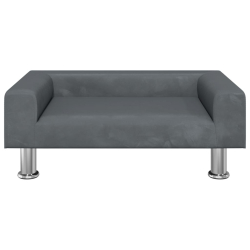 Sofa dla dzieci, ciemnoszara, 70x45x26,5 cm, aksamit