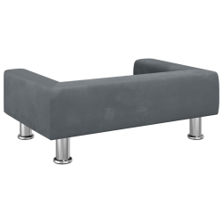 Sofa dla dzieci, ciemnoszara, 70x45x26,5 cm, aksamit