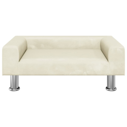 Sofa dla dzieci, kremowa, 70x45x26,5 cm, aksamitna