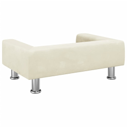 Sofa dla dzieci, kremowa, 70x45x26,5 cm, aksamitna