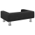 Sofa dla dzieci, czarna, 70x45x26,5 cm, aksamitna
