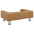 Sofa dla dzieci, brązowa, 70x45x26,5 cm, aksamitna