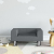 Sofa dla dzieci, ciemnoszara, 50x40x26,5 cm, aksamitna